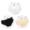 3Pcs/Set Women Cotton Briefs Solid Color Panties Comfortable Mid Rise Underpants Breathable Daily Girls Underwear