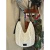 Holiday-style Hand-woven Tote Bag with Large Capacity, Suitable for Commuting, Single-shoulder Crossbody Bag
