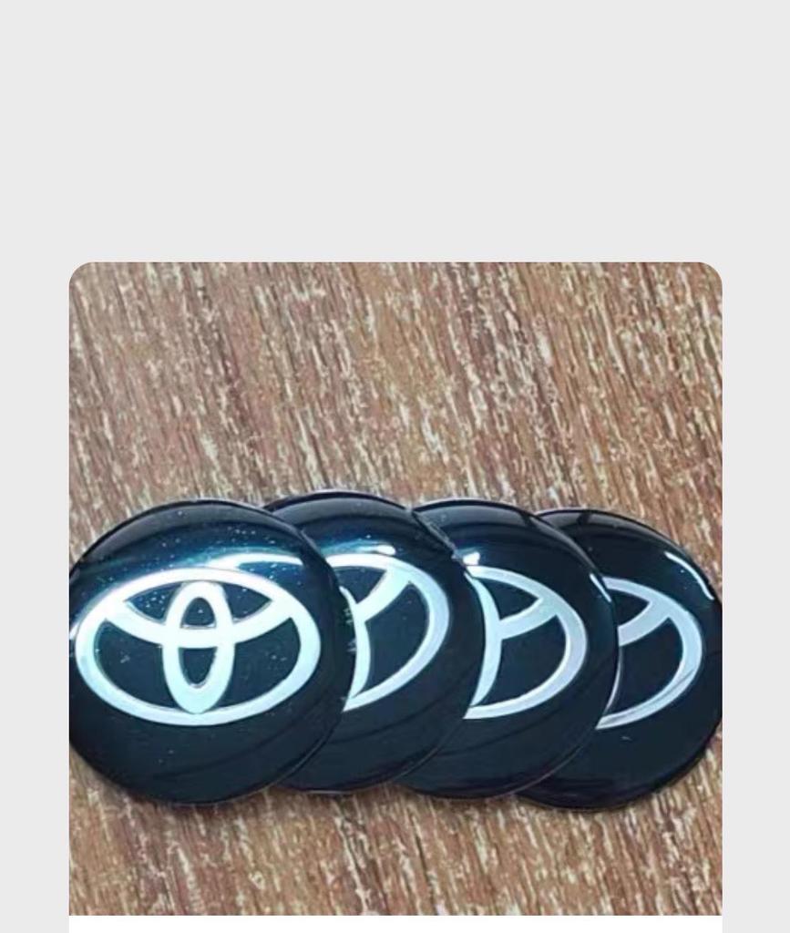 Fits Toyota models like Camry, Corolla, Reiz, Vios, and Levin. Includes logo and wheel covers.