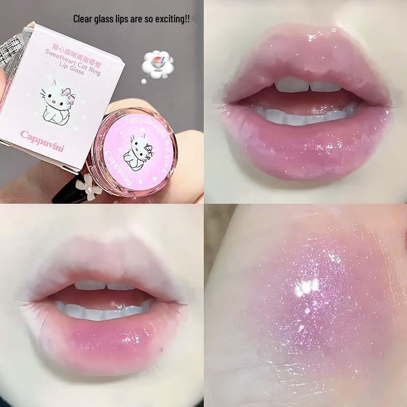 CAPPUVINI Sweet Kitty Youthful Dewy Lip Gloss - Natural Look, Chinese Brand Makeup