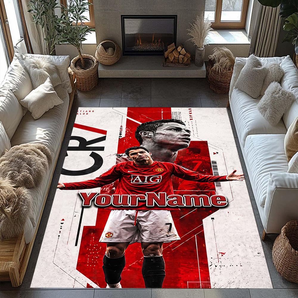 Manchester Customizable Name Floor Rug Office Rug Suitable for Dining Room Study room Hallway Decorate room Antislip Carpet Decorate Offices
