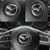 Decorative Stickers For Mazda Axela ATENZA CX-5 CX-4 Car Steering Wheel Center Cover Carbon Fiber Interior Decals Accessories