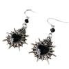 Gothic Black Heart Earrings - Romantic Handmade Jewelry.