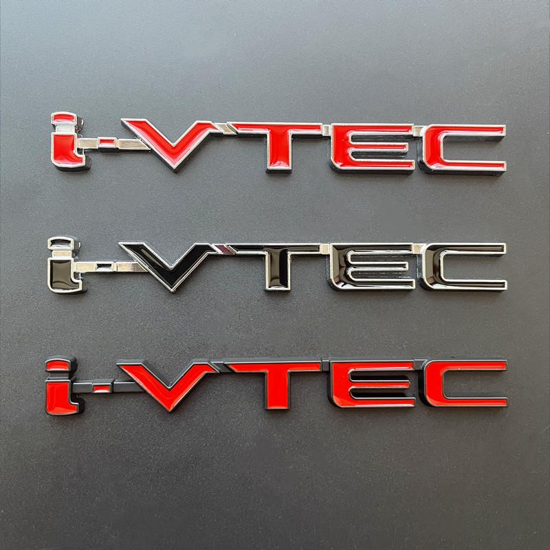 3D Chrome Metal Car Letters Rear Trunk Badge Emblem IVTEC Logo I VTEC Sticker For Honda City Civic Accord Jazz CRV  Accessories