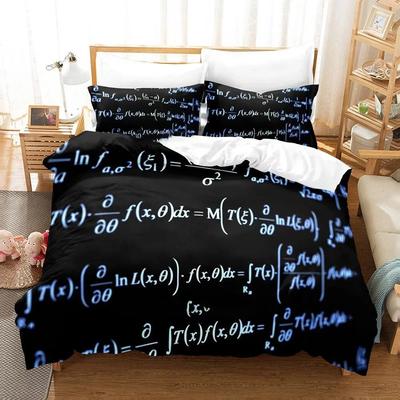 3D Blackboard Formula Adult Boys Single Double Full Queen King Size Duvet Cover Bedroom Math Genius New Quilt Cover Pillowcase