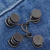 No Sewing Buttons Adjustable Waist Buckles Easy Install Reusable Jeans Waist