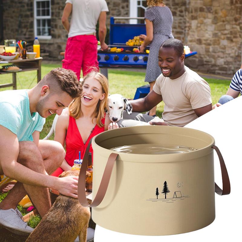 2025 outdoor camping foldable portable bucket multifunctional large capacity fishing bucket storage telescopic car bucket