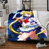 1pc Moonlit Sailor Magic flannel Blanket for Super Soft Cute Comfort Blanket for Travel Bedding Couch Sofa Blanket Y73025