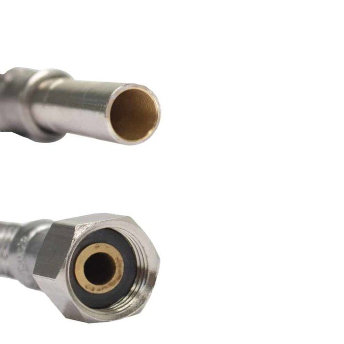 Flexible inox DN8, raccordement eau potable 3/8" 500mm