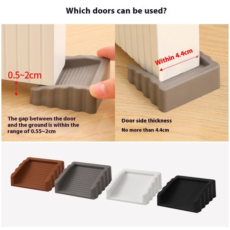1Pcs Door Stoppers - Non-Slip Rubber Wedge Door Stoppers ,Durable Plastic Anti-Collision Safety Holders For Under-Door Draft
