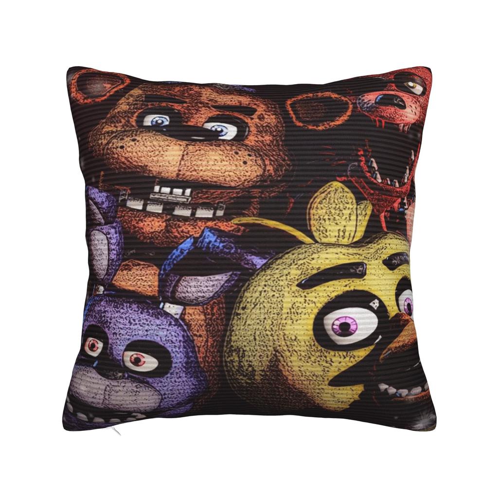 FNAFs Pillowcases Horror Game Morden Pillow Case For Living Room Chair Comfy Pillow Cover