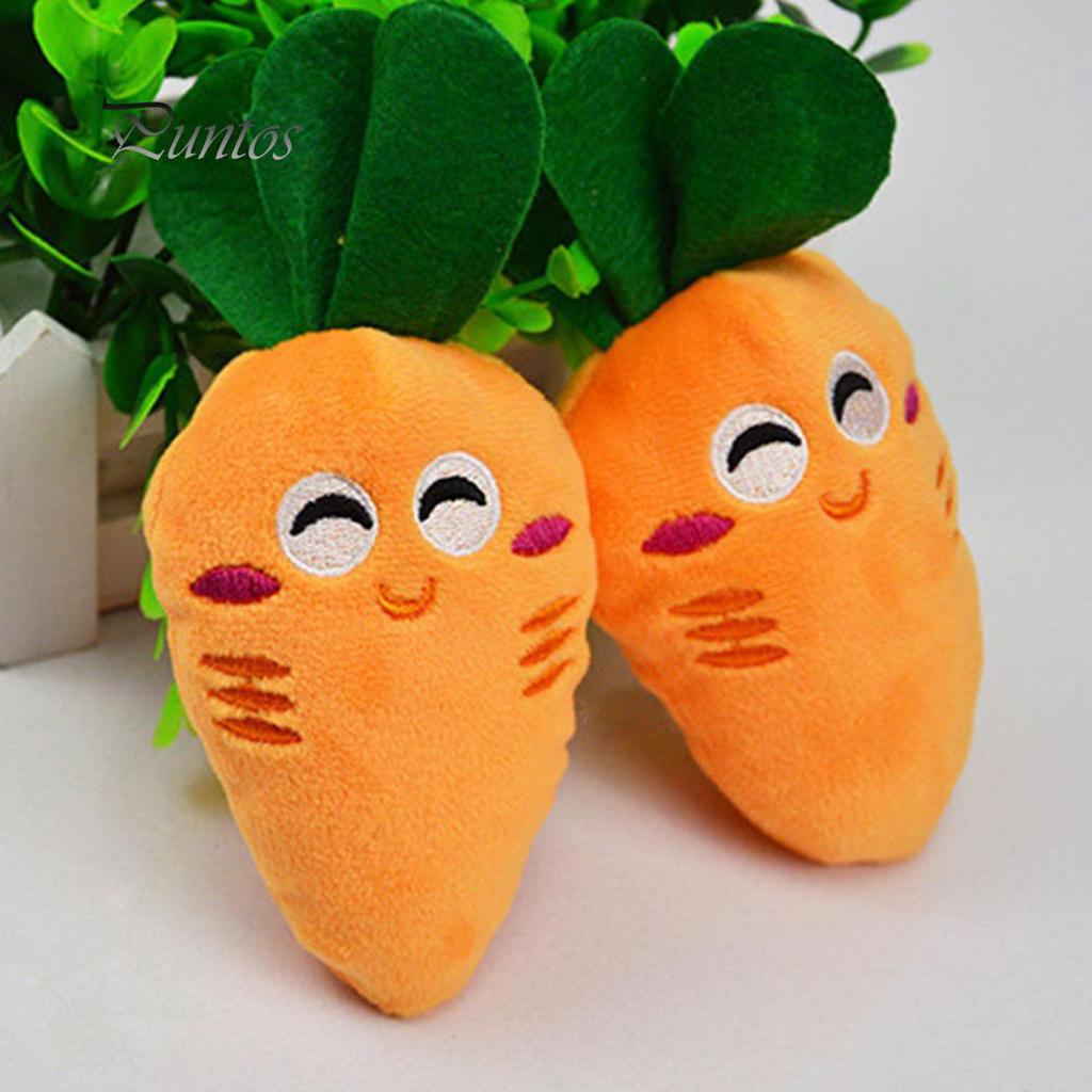 Puppy Pet Supplies Carrot Plush Chew Squeaker Sound Squeaky Toys