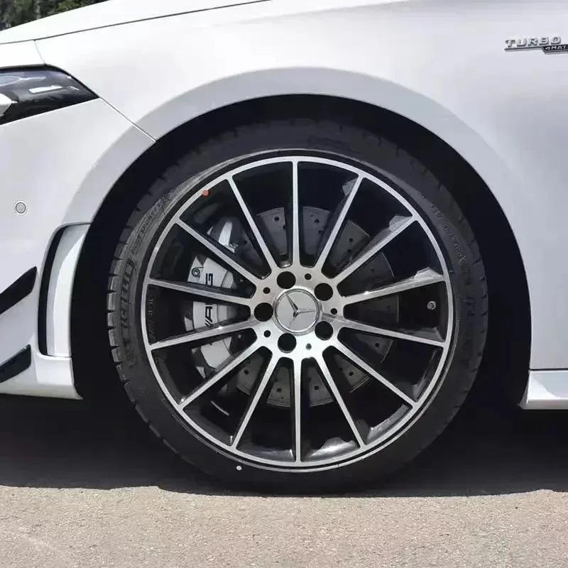 2026 New 4pcs 75mm Black Red Raised Car Styling Wheel Center Cap For Mercedes Benz AMG A0004000900 DU1
