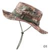 Camouflage Bucket Hat Men Women UV Protection Wide Brim Sun Breathable Foldable Outdoor Fishing Hiking
