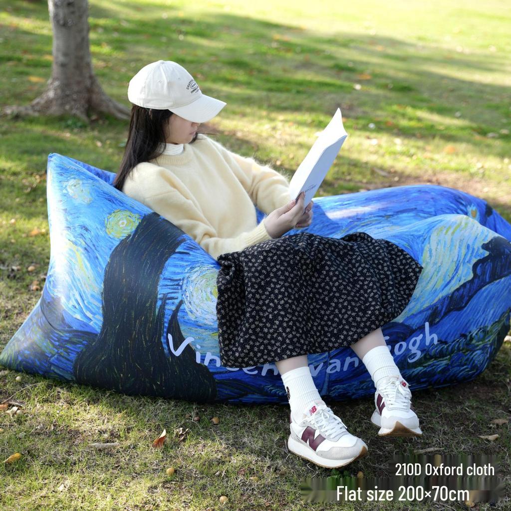 Portable Inflatable Sofa Bed for Outdoor Camping & Beach Lounging