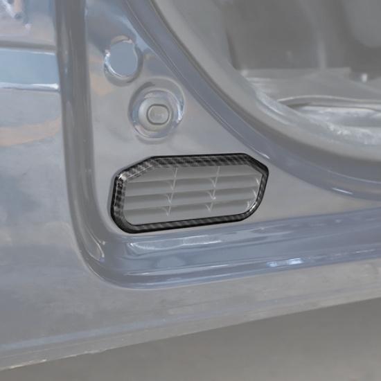 For Dodge Ram 1500 10-26 Carbon Fiber Rear Side Door Air Exhaust Vent Cover Trim