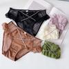 Women's Lace Panties Mid Waist Triangle Briefs Elastic Waist Sexy Comfortable Sexy Bikini Underwear Cheeky Underwear Panties Hipster Lace Trim Panties