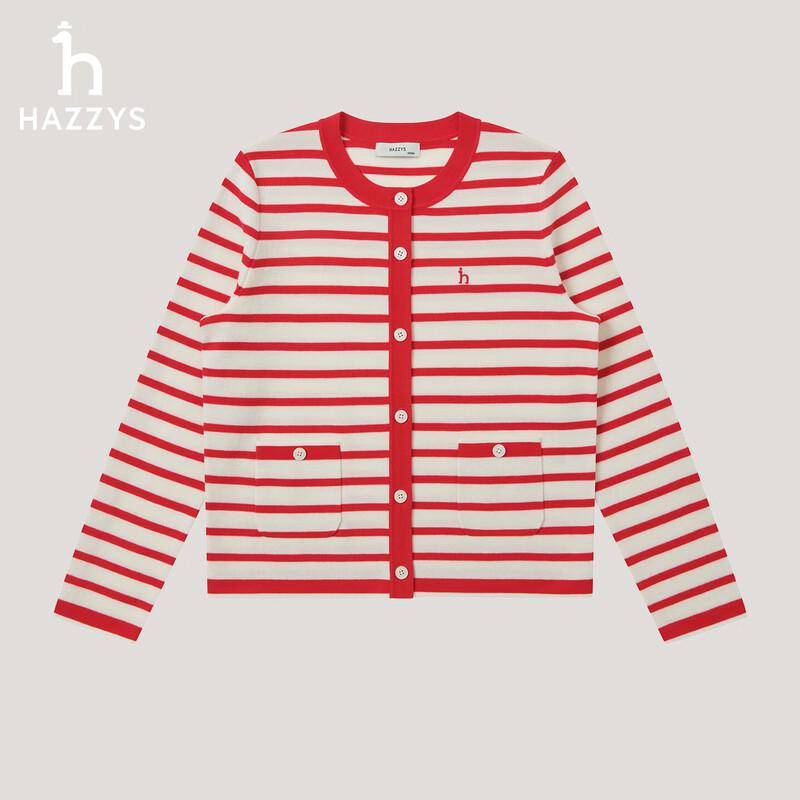 HAZZYS Women's Striped Wool Sweater - New Year Limited Edition