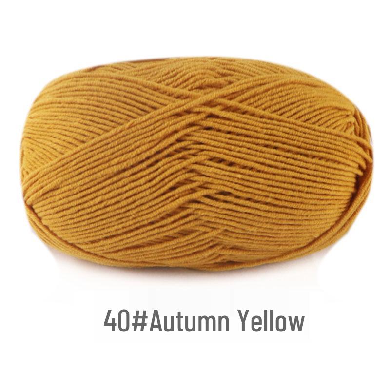 Su He 4-Strand Combed Cotton Yarn for Handmade Knitting: DIY Milk Cotton for Dolls, Cushions, and Blankets.