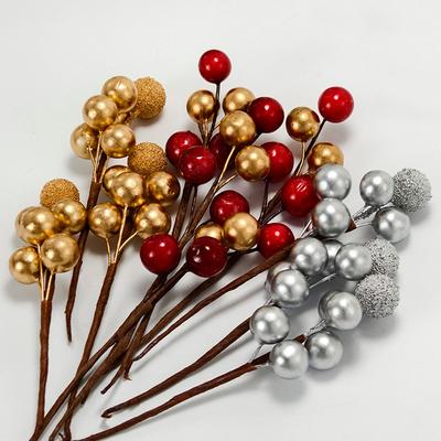 10 Pièces Décorations Baies Baies de Myrte Artificielles Boules en Mousse Sapin de Noël Boîtes Cadeaux Boîtes à Bonbons Mariage Décorations de Bouquet