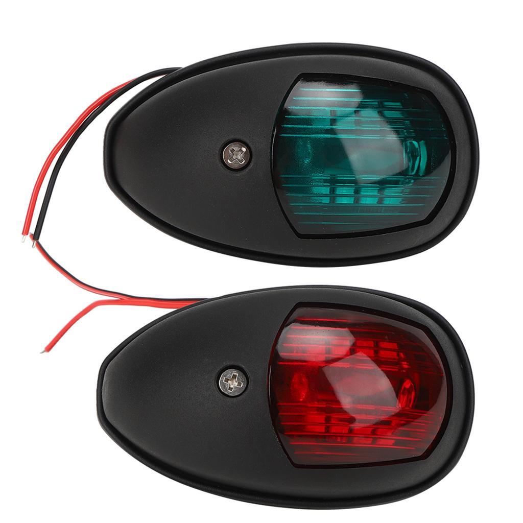 1Pair Portable Durable Yacht Navigation Light 10‑30V Wide Pressure Shipping Signal Lampblack