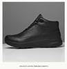 Men's Winter High-Top Velvet-Lined Outdoor Hiking Boots - Anti-Slip, Breathable, Large Size, Versatile Leather.