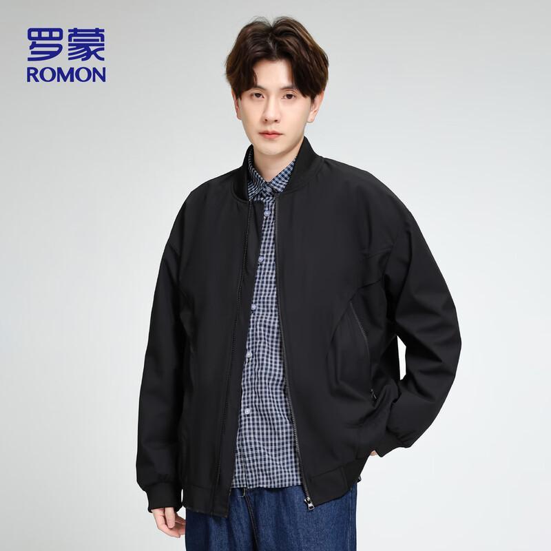 ROMON Men's Baseball Collar Casual Jacket