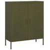 vidaXL Sideboard Olive Green 80x35x101.5 Cm Steel