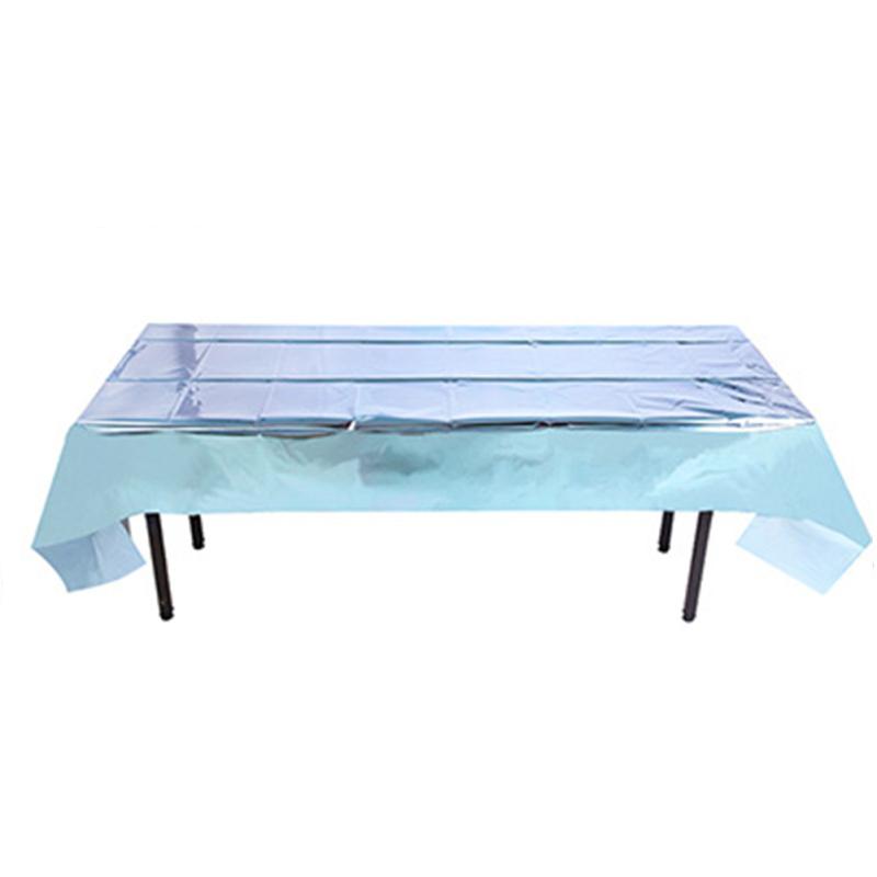 Hochwertige glänzende Tischdecke Geburtstags- Hochzeitsfeier Dekorationen Aluminiumfolie Vergoldung Tischdecke