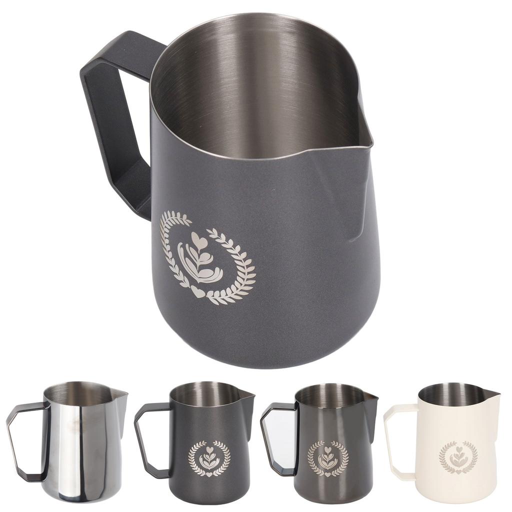 450ml Milk Frothing Pitcher Stainless Steel milk Frother Jug Mixing Cup Pot Water Cup For  Home Office Cafe Restaurant Hotel