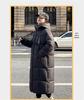 Women's Loose Fit Hooded Mid-Length Down Cotton Coat - Korean Style, Plus Size, Thickened Winter Outerwear