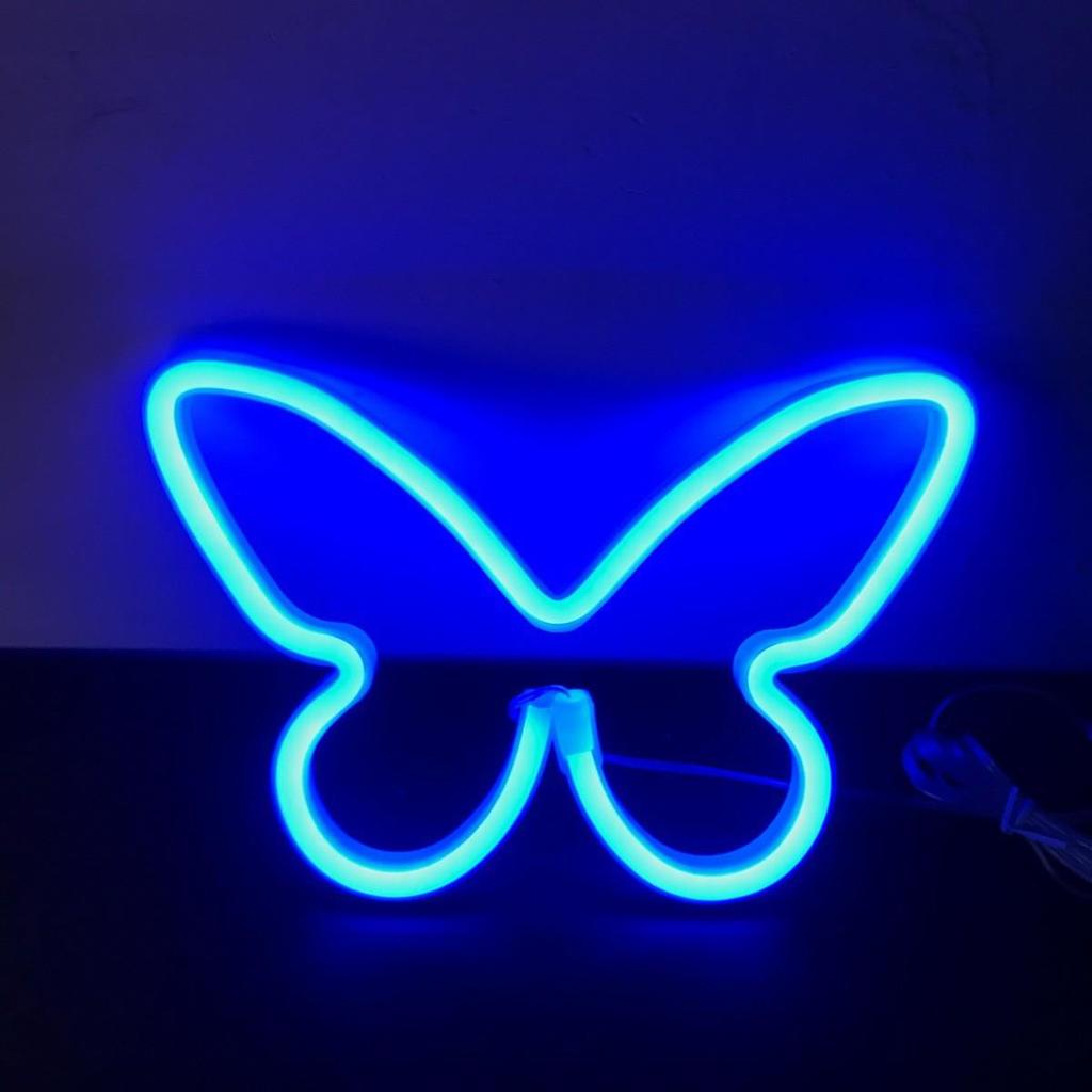 LED Neon Butterfly & Planet Wall Light - Decorative E-sports, Bar, and Photo Prop Night Light