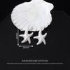 Hand-Sewn Irregular White Conch Shell Decorative Buttons for Skirts and Shirts