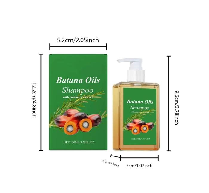 Organic Batana Oil Shampoo, soothes the scalp, deeply repairs, nourishes the hair, contains rosemary extract, suitable for all skin types