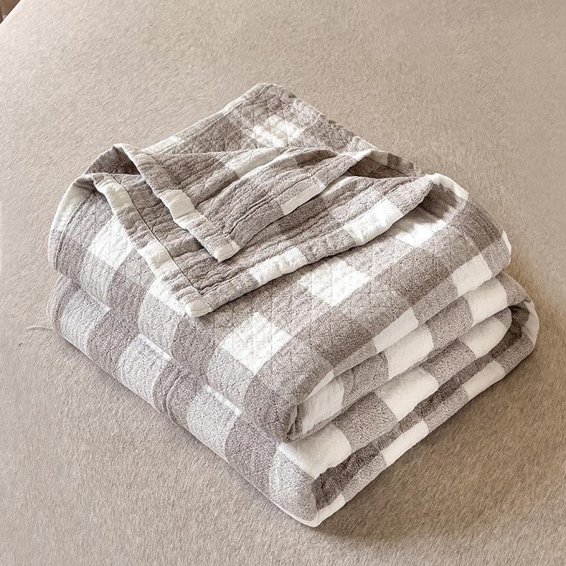 

Class A Three-layer Gauze Throw Blanket Winter Naptime Cotton Towel Quilt Sun Cover Quilt Soft Adult Sofa Blanket For Home Office Use 100x150cm