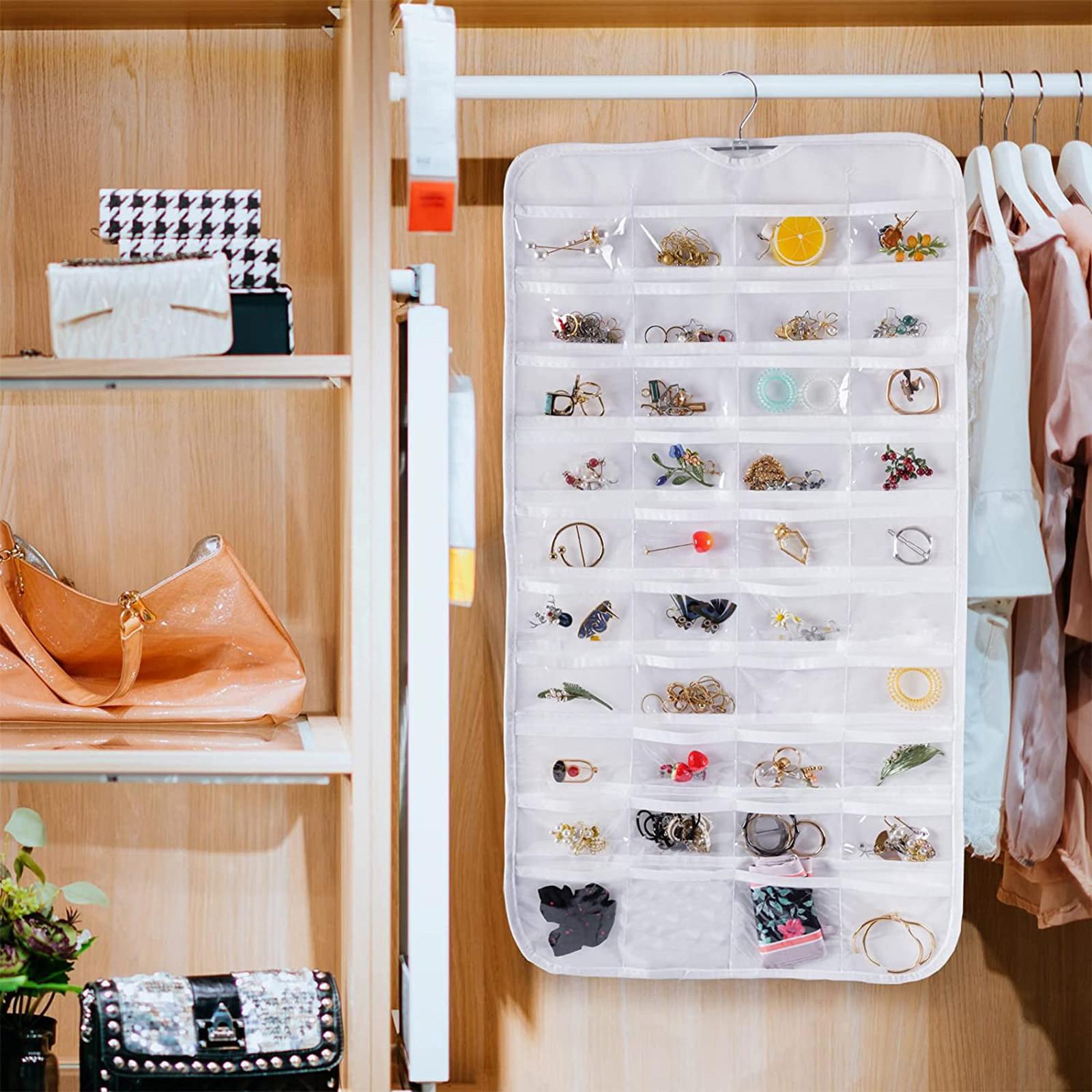 

Подвесная сумка для хранения и сортировки ювелирных изделий и разных предметов Сумка для хранения мелких предметов One Size белый