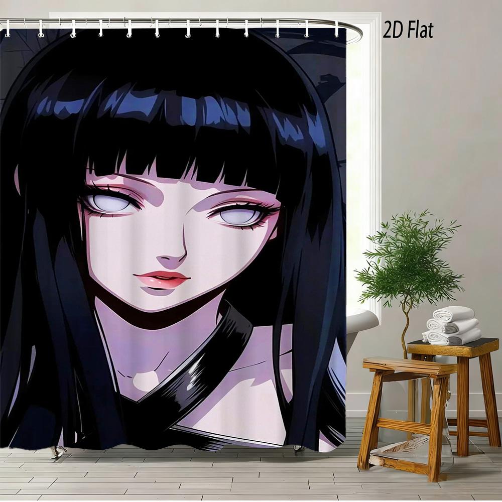 

2D Flat Naruto Anime Sasuke & Itachi Uchiha Susanoo Print Waterproof Shower Curtain For Bathroom Decor W60H190(CM)-1 Pcs
