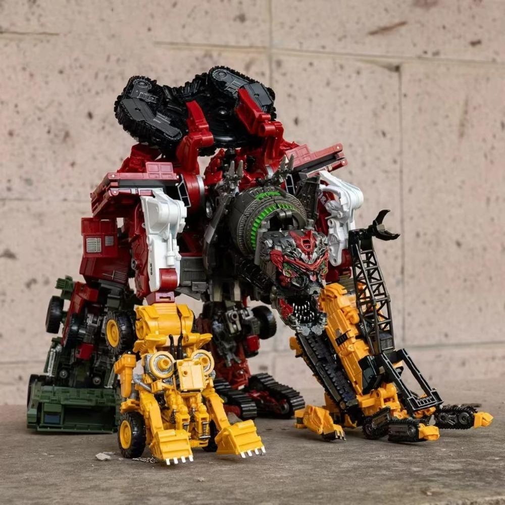 AOYI Cool 8 IN 1 Transformation Devastator Toys Boy Anime Hook Action Figures Robot Car Engineering Vehicle Model Kids H6001-8B