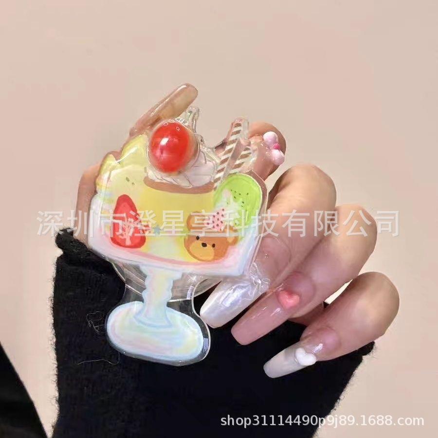 Shin-chan Rabbit Puppy MagSafe Magnetic Bracket: Strong Adsorption, Retractable Airbag, Trendy Design.