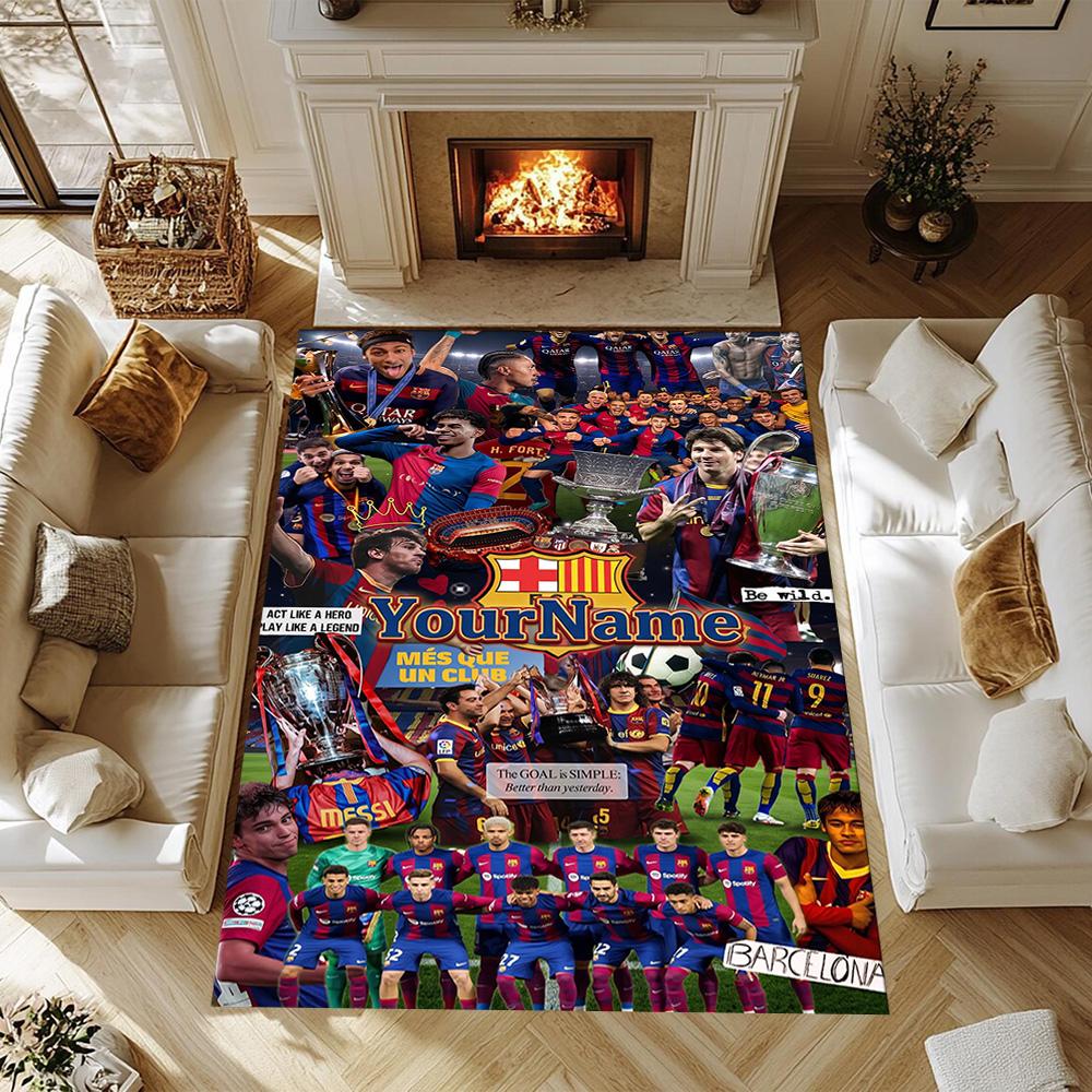 Messi 379 Personalized Name Area Rug Design for Entryway Decorate room Hallway Foyer Anti-slip Rug Anime Office Decor