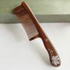Tan Mujiang Floating Flower Sandalwood Comb Gift Set