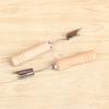1Pcs Non-Slip Handle Pineapple Shovel Stainless Steel Pineapple Knife Portable Fruit Peeler V-Shaped Tools Manual Food Processor