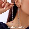 Multicolor Imitation Artificial Crystal Drop Earring for Women Exquisite Round Heart Long Ear Line Earring Wedding Party Jewelry