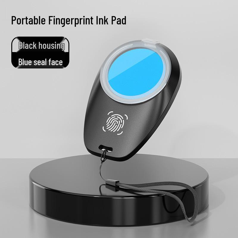 Portable Quick-Drying Red Ink Fingerprint Pad - Safe, Easy To Wipe, Small Size