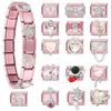 Cute Bow Knot Heart Moon Butterfly Star Candy Flower Italian Charm Links Fit 9MM Stainless Steel Bracelet Girls' DIY Making Gift