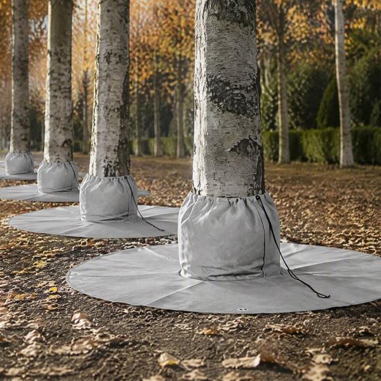 Thermal Insulation for Park Trees Palm Tree Protector, Winter Frost Cover with Drawstring And Ground Stakes, Freeze Protection Wrap