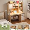 Modern Computer Desk with Bookshelf & Storage for Home, Office, Bedroom & Study Room