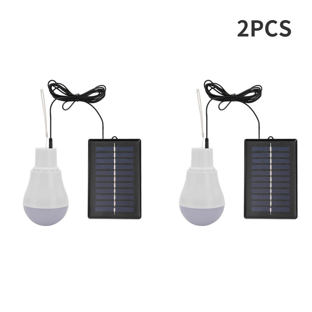 1-5Pcs Portable Solar Lamp LED Bulb 5V 15W USB Rechargable Light LED Hanging Camping Lantern Lamp Emergency Bulb Tent Light