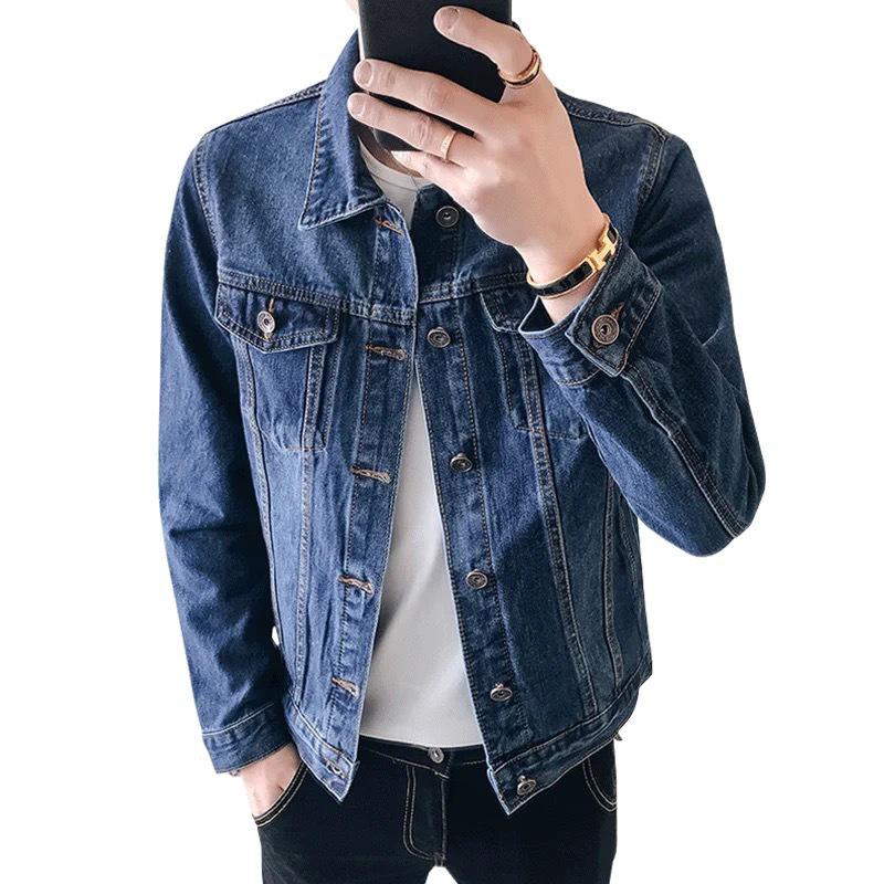 Herren Frühling & Herbst Hong Kong Stil Koreanische Jeansjacke - Trendig, Locker, Hochwertige Freizeitmode.