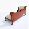 Miniature Chaise Longue 1:12 Scale Upholstered Couch with Pillow for